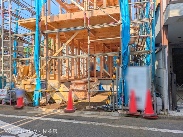 東京都杉並区成田東2丁目の新築戸建て上棟写真 2025年6月30日撮影