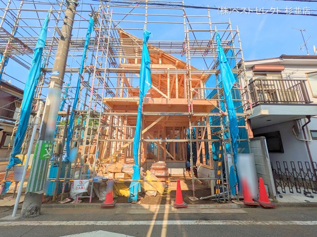 東京都杉並区成田東2丁目の新築戸建て上棟写真 2025年6月30日撮影