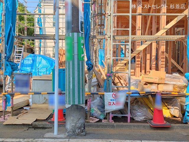 東京都杉並区成田東2丁目の新築戸建て上棟写真 2025年6月30日撮影
