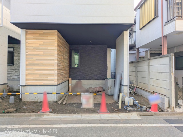 東京都杉並区成田東2丁目の新築戸建て外構写真 2025年8月6日撮影
