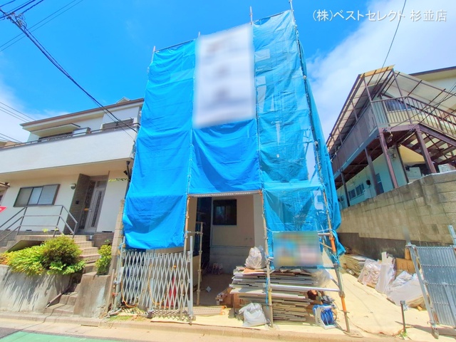 東京都中野区南台4丁目の新築戸建てシート写真 2025年7月31日撮影