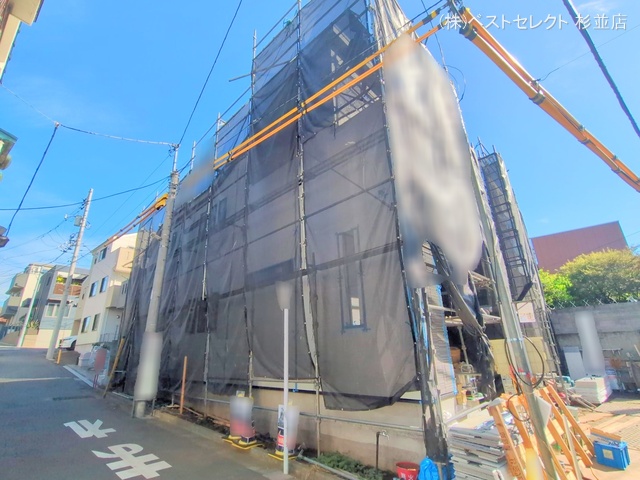 東京都中野区鷺宮4丁目の新築戸建てシート写真 2025年9月24日撮影