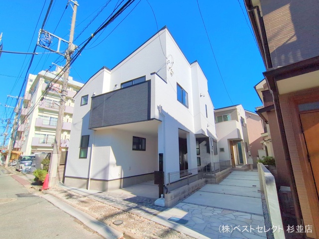 東京都中野区沼袋２丁目の新築戸建て完成写真 2025年12月25日撮影