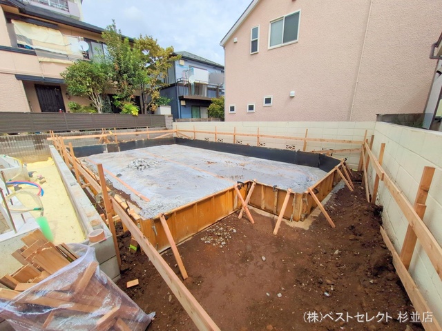 東京都中野区沼袋2丁目の新築戸建て基礎写真 2025年9月18日撮影