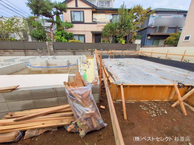 東京都中野区沼袋2丁目の新築戸建て基礎写真 2025年9月18日撮影