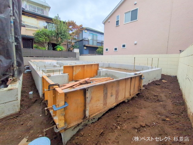 東京都中野区沼袋２丁目-新築戸建ての基礎写真