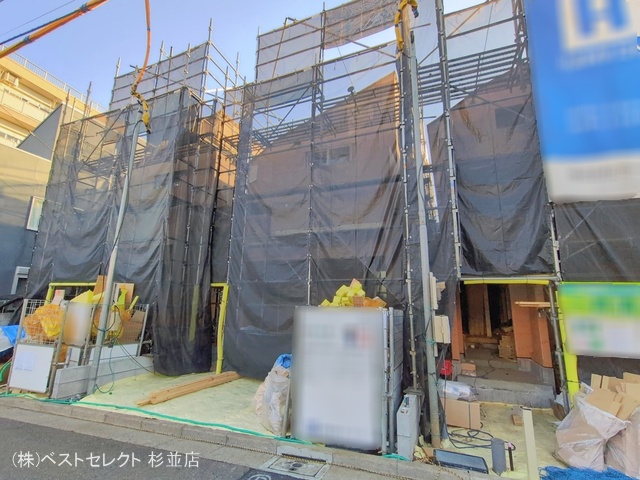 東京都杉並区宮前１丁目の新築戸建て上棟写真 2026年1月4日撮影