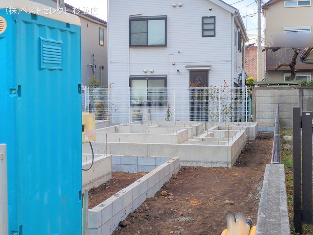 東京都杉並区本天沼３丁目の新築戸建て基礎写真 2025年12月22日撮影