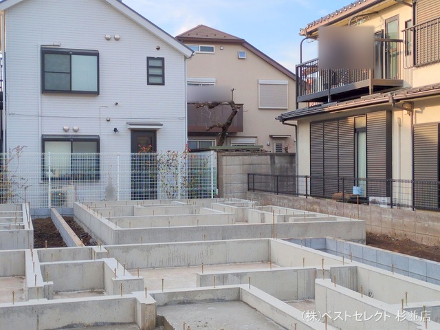 東京都杉並区本天沼３丁目の新築戸建て基礎写真 2025年12月22日撮影