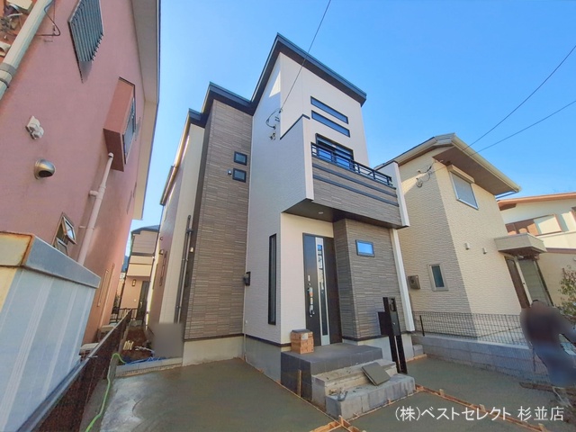 東京都中野区上鷺宮２丁目の新築戸建て外構写真 2026年1月13日撮影