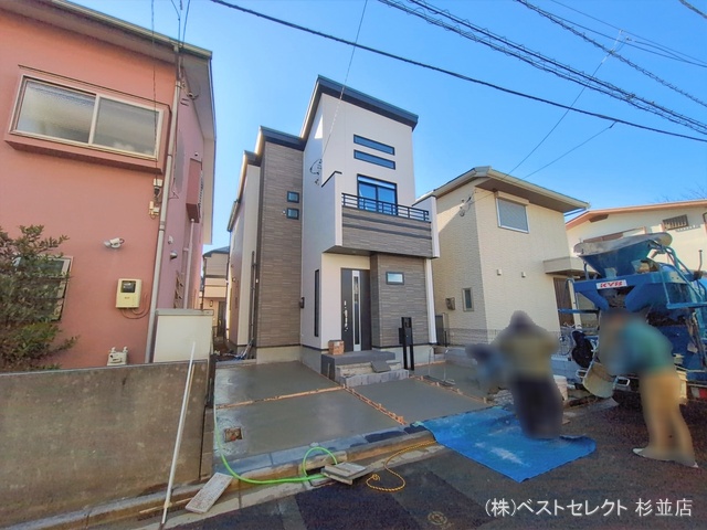 東京都中野区上鷺宮２丁目の新築戸建て外構写真 2026年1月13日撮影