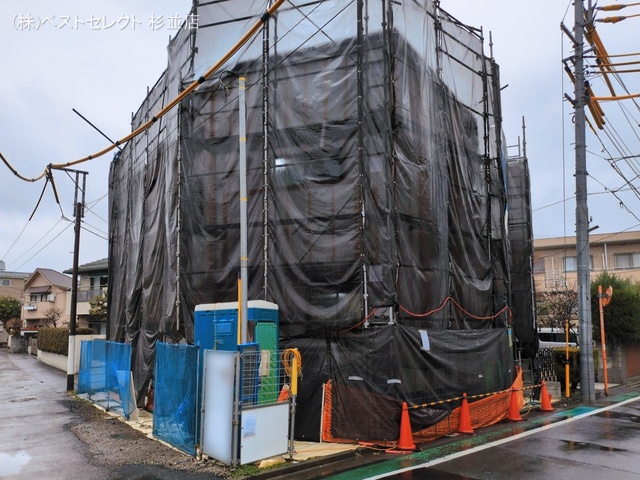 東京都中野区野方６丁目の新築戸建てシート写真 2026年3月2日撮影