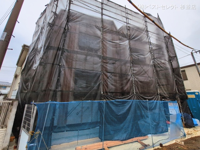 東京都中野区野方６丁目の新築戸建てシート写真 2026年3月2日撮影