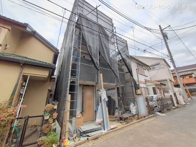 東京都杉並区和田１丁目の新築戸建てシート写真 2026年2月19日撮影