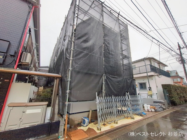 東京都杉並区桃井1丁目の新築戸建てシート写真 2026年2月24日撮影