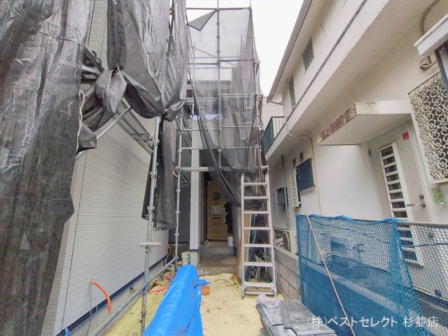 東京都杉並区桃井1丁目の新築戸建てシート写真 2026年2月24日撮影