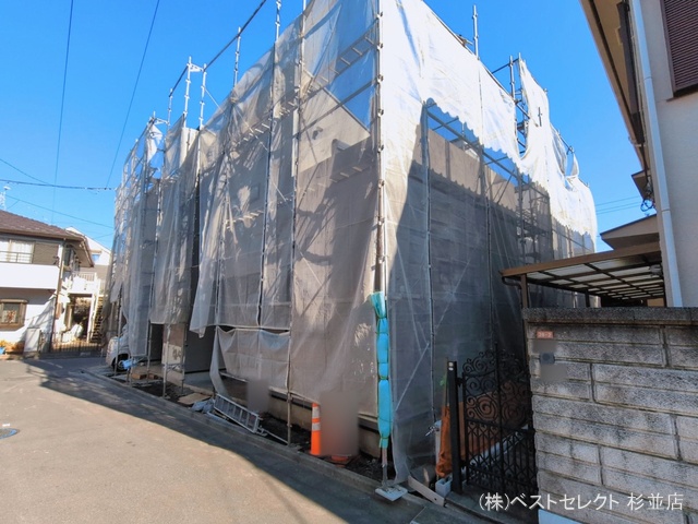 東京都杉並区荻窪2丁目の新築戸建てシート写真 2026年3月10日撮影