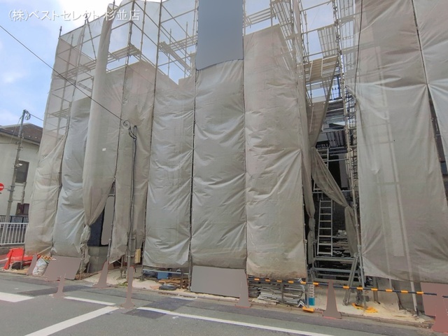 東京都中野区白鷺1丁目の新築戸建てシート写真 2026年4月9日撮影