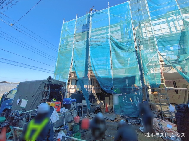 東京都江戸川区鹿骨１丁目の新築戸建てシート写真 2026年1月7日撮影