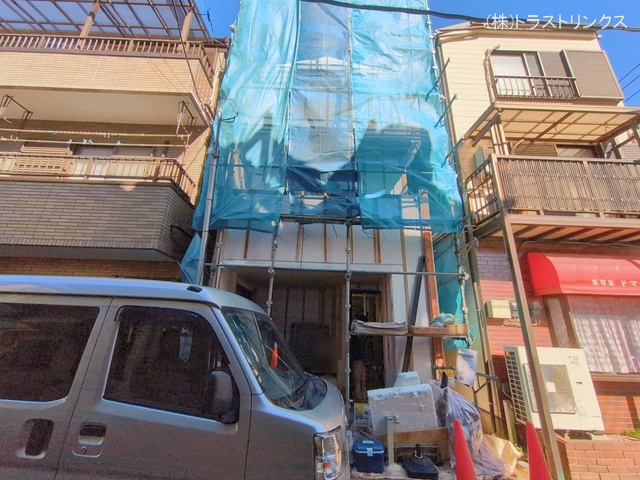 東京都江戸川区下篠崎町の新築戸建てシート写真 2026年2月18日撮影