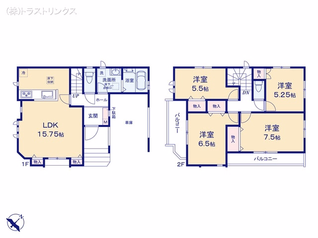 江戸川区南篠崎町1丁目（戸建）C 間取図