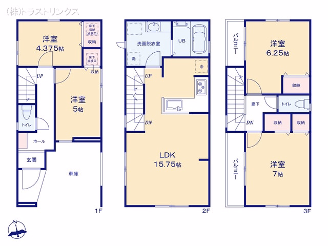 江戸川区東小松川2丁目(戸建)01 間取図