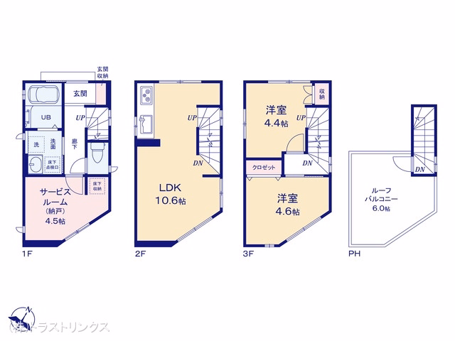 墨田区東向島5丁目（戸建） 間取図