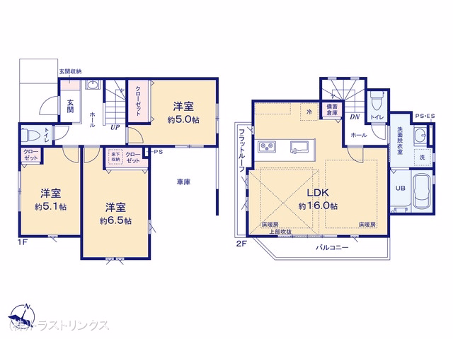 江戸川区南篠崎町4丁目(戸建)01 間取図