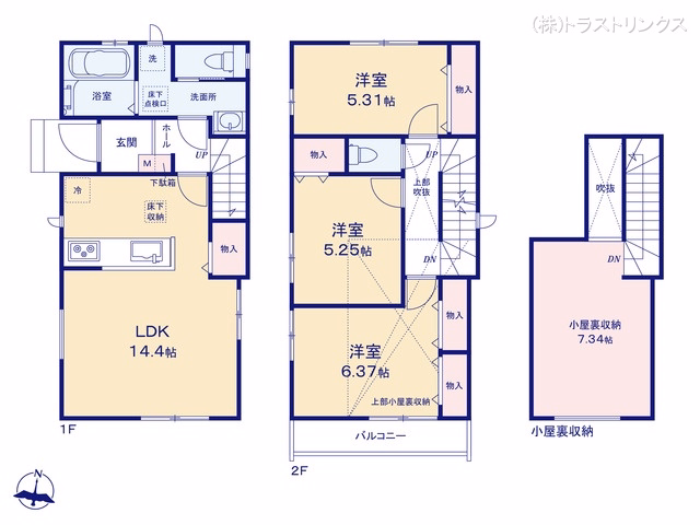 江戸川区松本1丁目(戸建)A 間取図