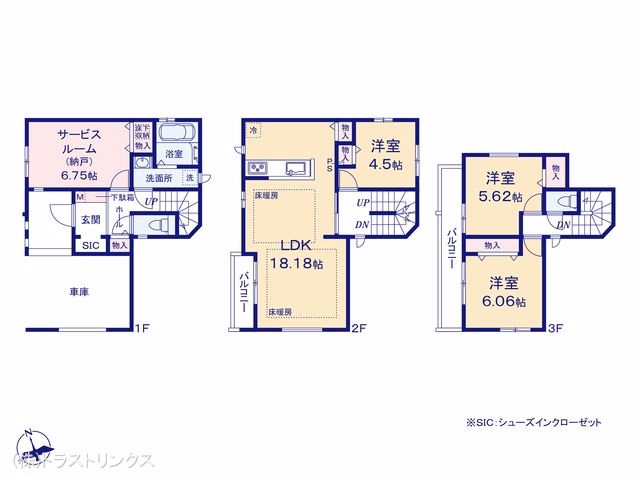 江戸川区一之江7丁目(戸建)F 間取図