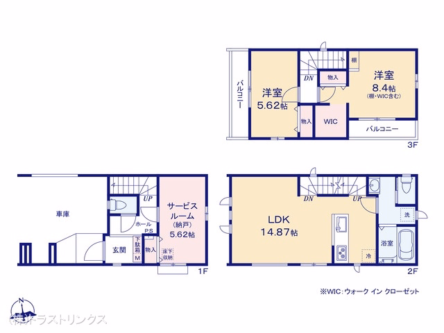 江東区東砂3丁目(戸建)B 間取図