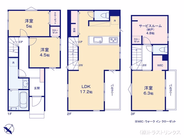 新築戸建て 江戸川区篠崎町432 No.1 間取図