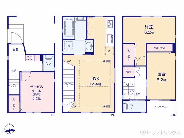 新築戸建て 東砂4丁目 間取図