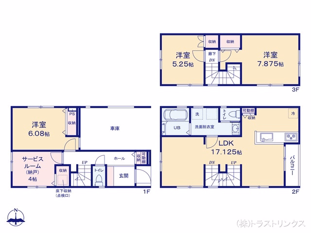 江戸川区中央3丁目（戸建）01 間取図