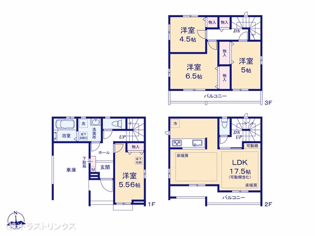 新築戸建て 江戸川区中葛西6丁目10番 B号棟