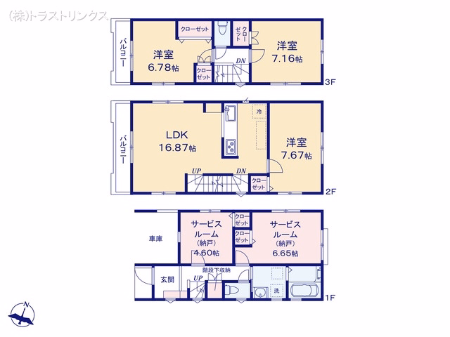 江戸川区南小岩4丁目(戸建)01 間取図