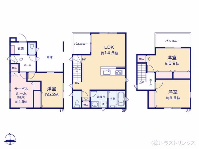 江戸川区上篠崎2丁目(戸建) 間取図