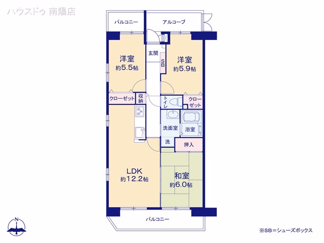 中古マンション ラビデンス宝神 間取図