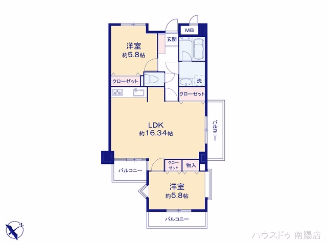 中古マンション ライオンズマンション吉津 間取図
