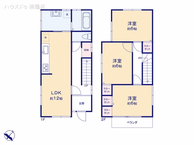 中古戸建て 海部郡蟹江町泉1丁目23-1 間取図