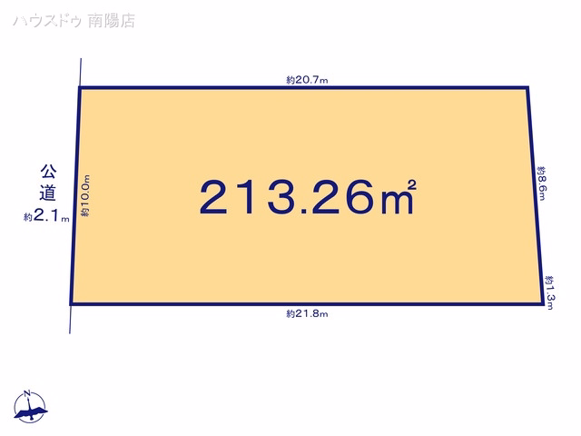 土地 名古屋市中川区万場2丁目 3号地 区画図