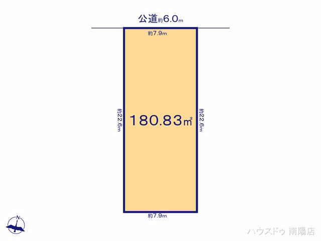 土地 海部郡蟹江町錦2丁目 1号地 区画図