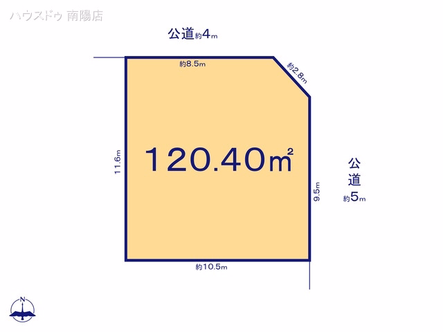 土地 名古屋市港区小賀須4丁目 B区画 区画図