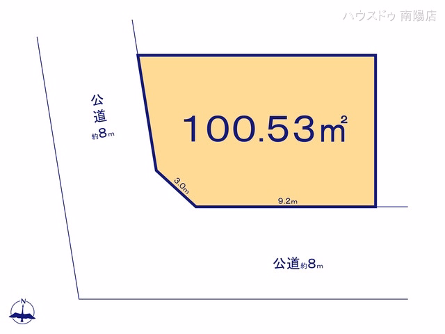 土地 名古屋市中川区高畑1期 2号地 区画図