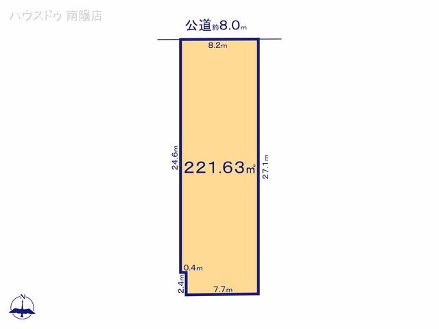 土地 あま市森6丁目 A区画 区画図