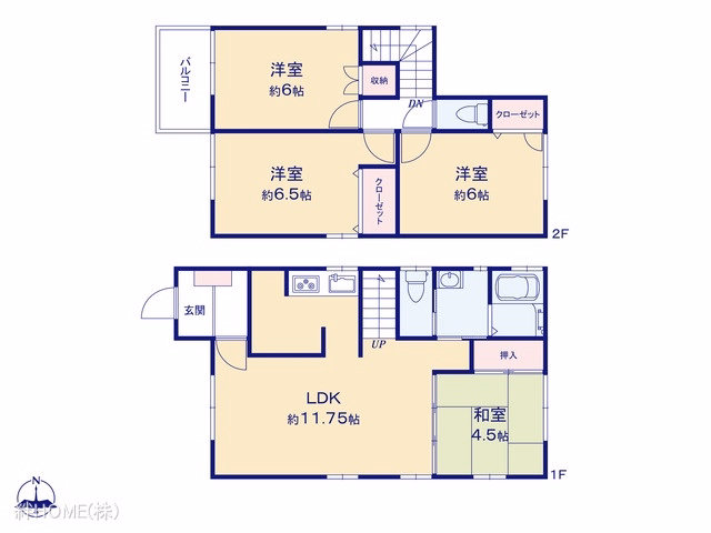 海部郡大治町大字長牧字中道 間取図