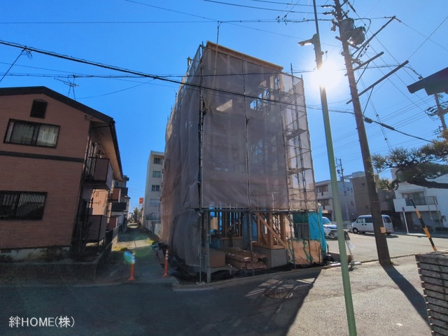 愛知県名古屋市中川区松葉町２丁目の新築戸建て上棟写真 2026年3月9日撮影