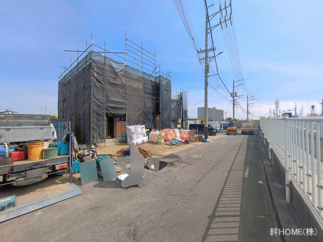 愛知県津島市大字日光字東浦の新築戸建て上棟写真 2026年4月8日撮影