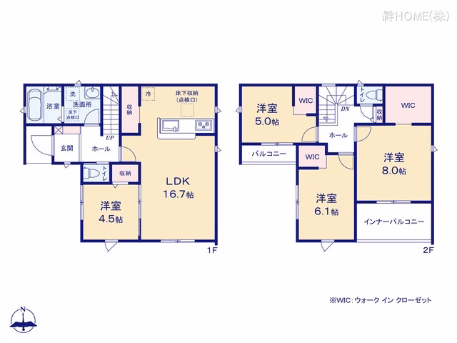 津島市新開町3丁目(戸建)01 間取図