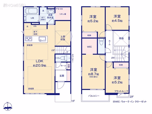 新築戸建て 名古屋市中村区諏訪町1期 1号棟 間取図